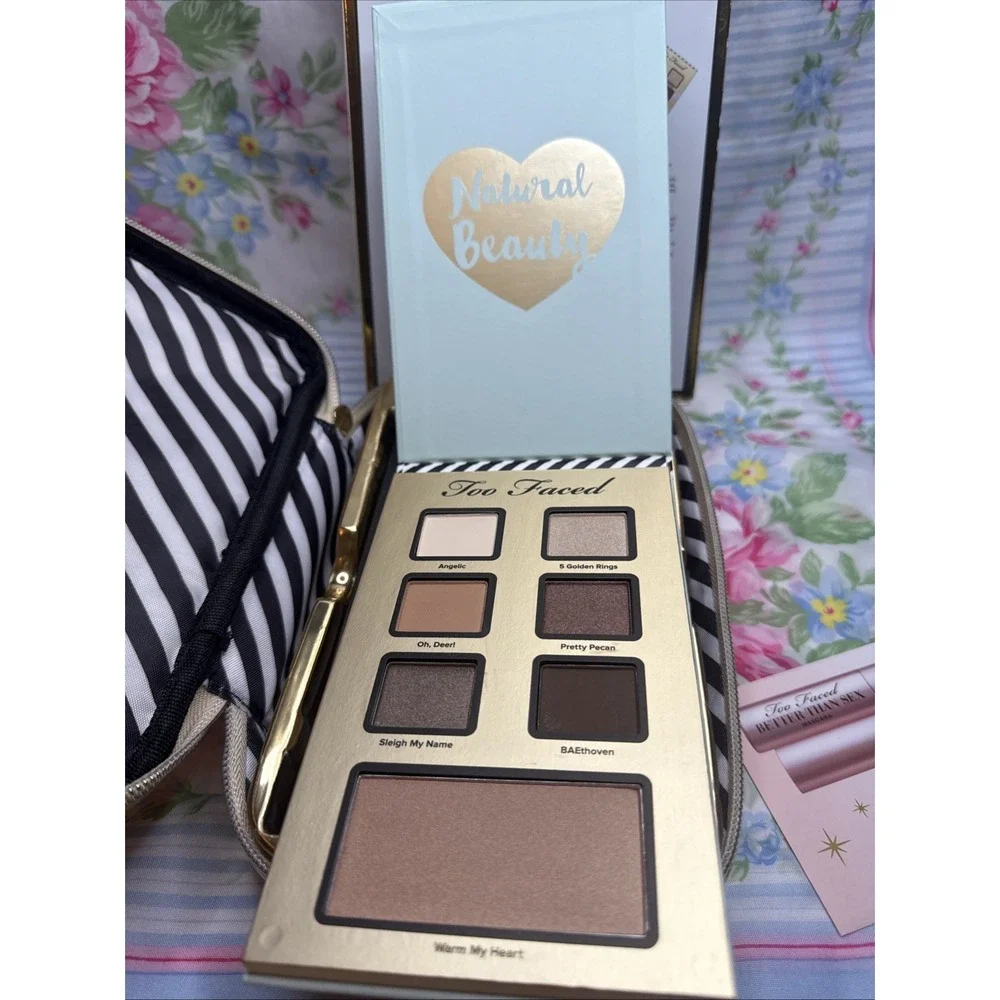 Too‎ Faced Best Year Ever 2018 Holiday Makeup Set 3 Palettes + Bag + Mascara
